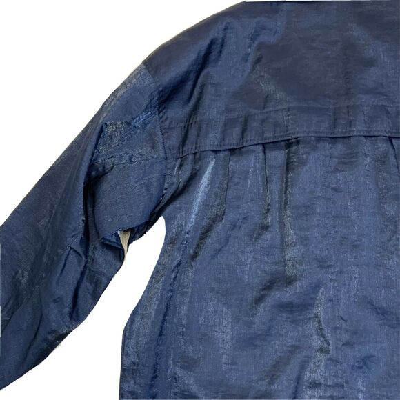 Braetan Bt2 women Black Gold Collar Rain Windbreaker Jacket Coat sz small - Picture 12 of 12